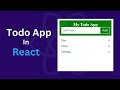 Build a Simple Todo App using React | Beginner's Tutorial