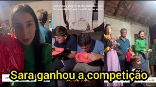 Sara kellen ganhou a competição de melhor comida da família