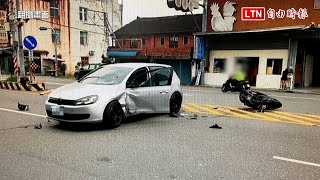 轎車台3線倒車迴轉 砰！機車騎士噴飛送醫不治(民眾提供)