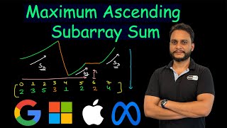 Maximum Ascending Subarray Sum | Leetcode 1800