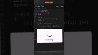 Best C++ pattern program tutorial video || #coding #youtubeshorts #programming #codewriter07
