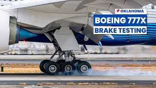 Extreme Stopping Power! | Boeing 777X FAA Brake Test at Clinton Sherman Airport, Oklahoma.