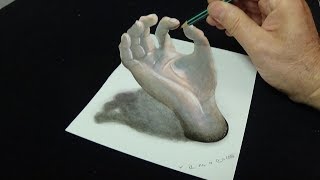 How To Draw A Incredible 3d Hand Illusion!