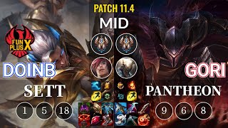 FPX Doinb Sett vs Gori Pantheon Mid - KR Patch 11.4