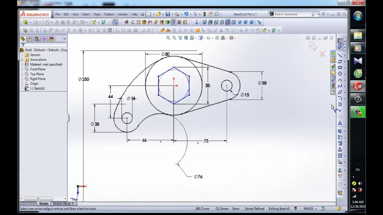 Solidworks Sketch 2d Youtube Solidworks Sketch 2d Youtube