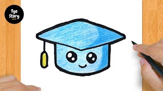 #151 How to Draw a Cute Graduation Cap - Easy Drawing Tutorial