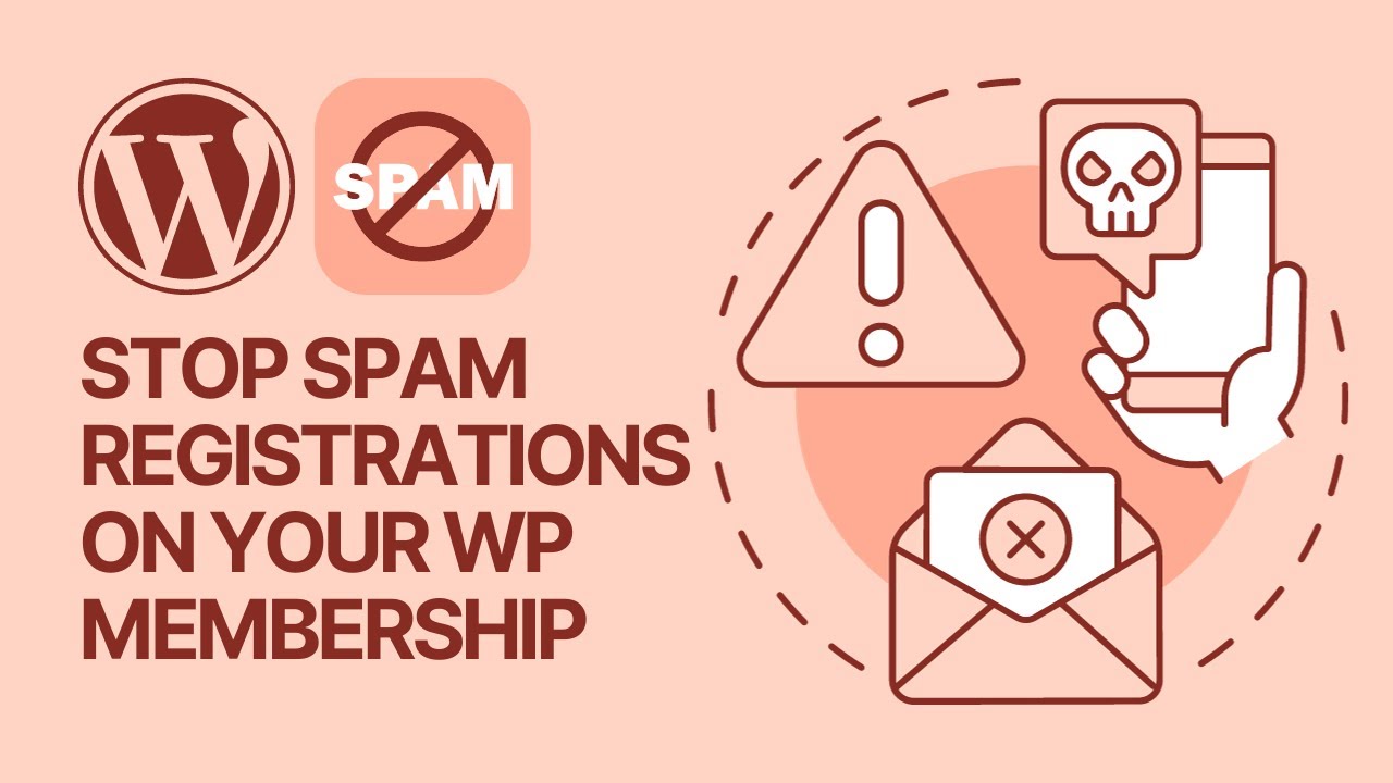 How To Stop Spam Registrations On Your WordPress Membership Site? - YouTube