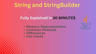 STRINGS in Java | String and StringBuilder class | Complete Detail in 30 MINUTES | Java Course 2023
