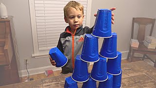 Cup Stacking Challenge | Colin Amazing