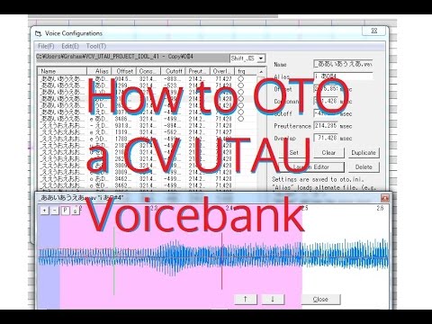 How To Oto A Cv Utau Voicebank Utau Tutorial Dreamer P Youtube
