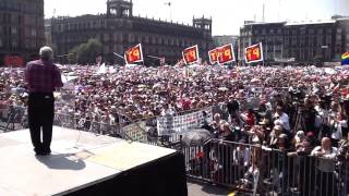 Palabras de AMLO en el Zócalo. 26 de octubre del 2014