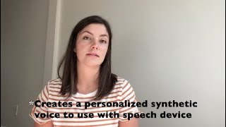 Voice Banking for ALS