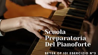 BEYER Esercizio n° 3 / scuola preparatoria del pianoforte / video tutorial pianoforte