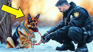 German Shepherd Chained For Years BEGS Cop For Help - He Instantly Bursts Into Tears