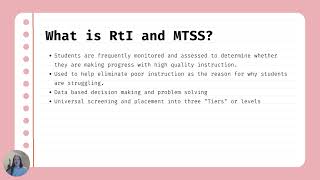 Rti & MTSS Presentation SPED 644 McDonald