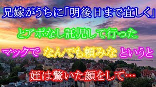 兄嫁がうちに「明後日まで宜しく」とアポなし託児して行った。マックで「なんでも頼みな」というと、姪は驚いた顔をして… 感動する話