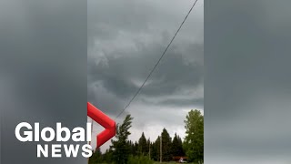 Several tornadoes touch down in Alberta, downing trees and damaging homes