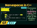Namespaces in C++