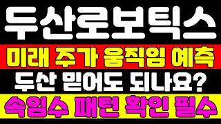 [두산로보틱스 분석] 매수 또는 매도인지 정확하게 말씀 드립니다 이 패턴 하나만 확인하세요 #두산로보틱스 #두산로보틱스주가 #두산로보틱스주가전망