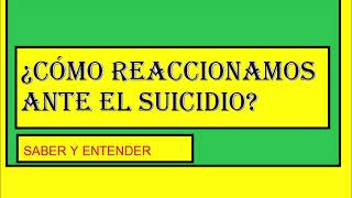 Audio - ¿CÓMO REACCIONAMOS ANTE EL SUICIDIO? #espiritismo #chicoxavier #psicología