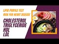 Lipid Test: Risk Assessment for Heart Disease: Heart Attack and Stroke - Cholesterol, TG, HDL & LDL