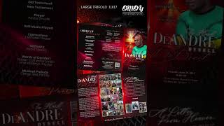 Deandre Deboest Funeral Program Design Large Trifold