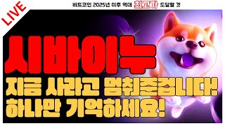 [시바이누] 지금 사라고 멈춰준겁니다! 하나만 기억하세요!