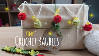 QUICK, EASY Crochet Baubles! Great BEGINNER project🎄