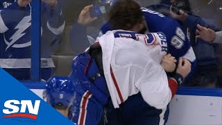 Shea Weber Fights Mikhail Sergachev After Canadiens And Lightning Tussle At The Buzzer