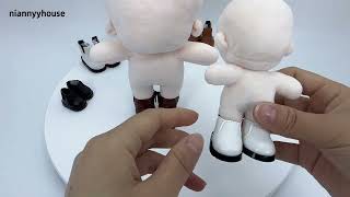 niannyyhouse 10cm 20cm Plush Doll Tall Boots Leather Shoes Doll Accessories#dollshoes #plushtoys