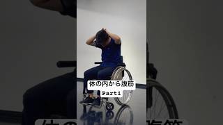 体の内から腹筋運動 Part1 息を吐いて丸まる #shorts #車椅子 #wheelchair #運動 #トレーニング #エクササイズ #SitFit #脊髄損傷