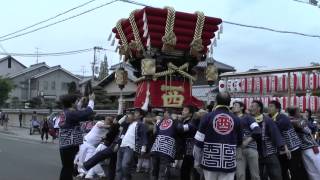 平成25年 淡路市志筑八幡神社春祭り 商店街での差し上げ　西谷