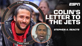 Colin Kaepernick wrote a letter to the Jets' GM asking to join the practice squa