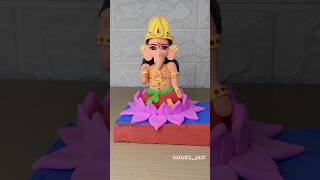 Ganesh ji 🤩🙏 idol making clay art 🥰 Ganpati Bappa Morya 🎊 #shorts #short #ganesh #clayart #Ganpati