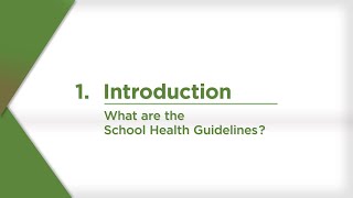 What are the School Health Guidelines?