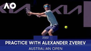 Alexander Zverev Practice Session | Australian Open 2022