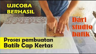 Proses pembuatan batik cap kertas #2