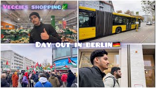 Grocery shopping with Fufa Badmash 🇩🇪 || New sim leli || Protest hora hai 😮