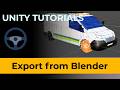 From Blender to Unity - How to Export 3D Vehicle with Proper Orientation