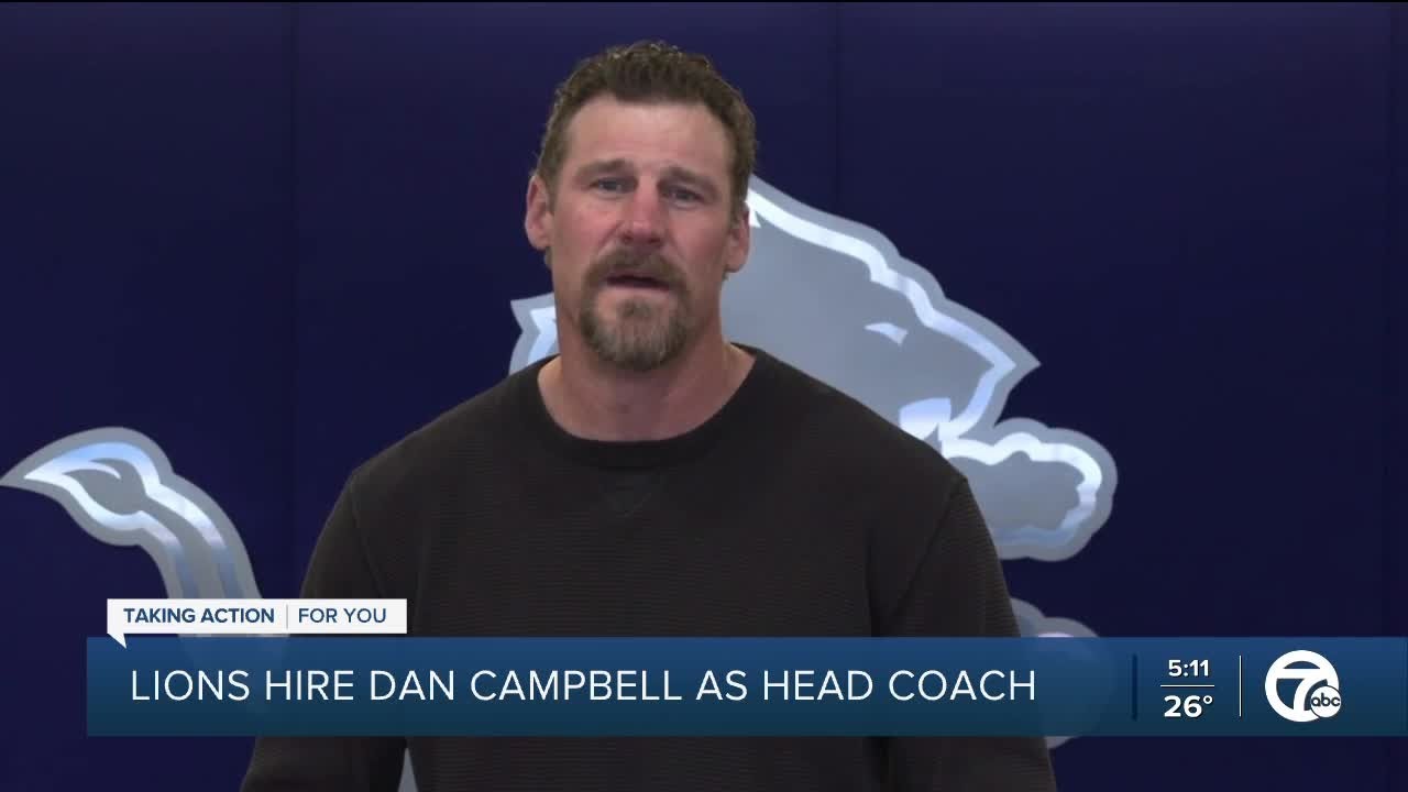 Lions Hire Dan Campbell As Head Coach - YouTube