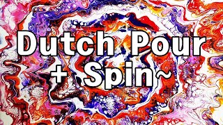 바람불어 그린뒤 회전 시키기~ Dutch Pour + Spin~ #Fluid Art #Acrylic Pouring