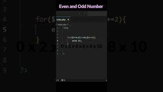 PHP For Loop Print Even & Odd Numbers | Numbers print with for loop | urdu/hindi #code #phptutorial