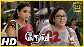 Devi 2 Tamil Movie Scenes |Tamannaah at Market place | Kovai Sarala's Entry | Tamannaah suspects
