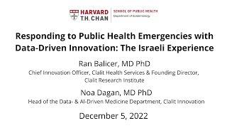 Ran Balicer and Noa Dagan seminar, December 5, 2022