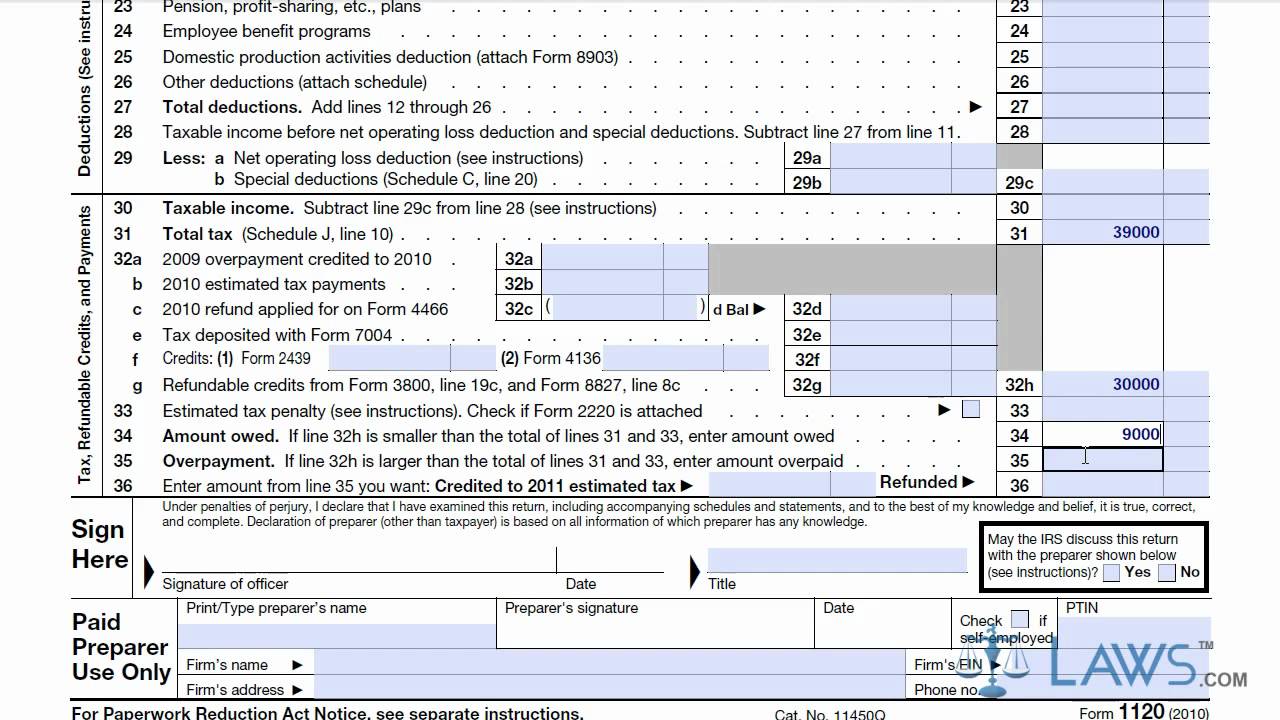 Total Prior Year Income Amount 1120s