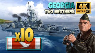 Battleship Georgia: 10 ships destroyed - World of Warships