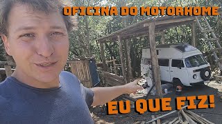 CONSTRUINDO UMA OFICINA PARA REFORMAR NOSSO MOTORHOME EP-723