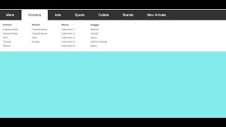 Simple Mega menu Css and Html