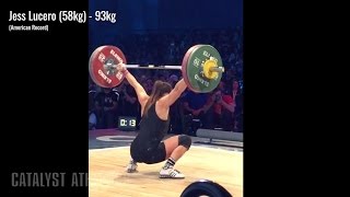 Jess Lucero American Record Snatch - 93kg at 58kg Bodyweight - 2016 Olympic Trials