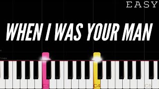 Bruno Mars - When I Was Your Man | EASY Piano Tutorial